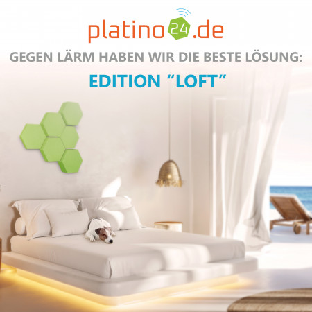 Edition LOFT Honeycomb - 6 Absorber aus Basotect ® - Farbe: Lime