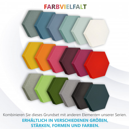 Edition LOFT Honeycomb - 6 Absorber aus Basotect ® - Farbe: Anthracite