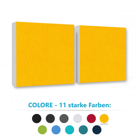 2 Schallabsorber Colore aus Basotect ® G+ / Akustik Schalldämmung 55x55cm