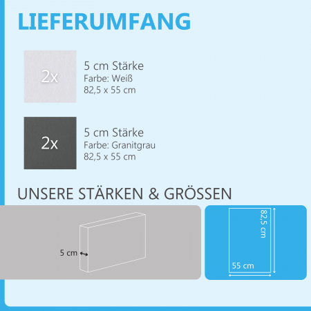 Schallabsorber aus Basotect ® G+ / 4 x Wandbild 82,5x55 cm Akustik Element Schalldämmung (Set 24)