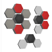 platino24 STUDIOline Acoustic Panels 3D-Set Honeycomb - 15 elements with special acoustic coating #B001